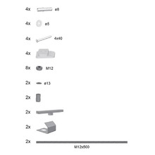 Комплект крепежа для ванны акриловой Ravak (B23600000N)