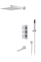 Душевая система для ванны и душа DK встраиваемая термостатический с изливом матовый белый Bayern.Liszt DA2515608A04