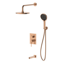 Душевая система для ванны и душа DQ Bonn встраиваемая с изливом браш.роз.золото (DA1705633)