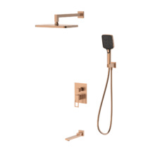 Душевая система для ванны и душа DQ Dortmund встраиваемая с изливом браш.роз.золото (DA1715633)