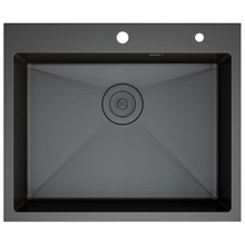 Кухонная мойка D&K нержавеющая сталь графит (DKS604506)