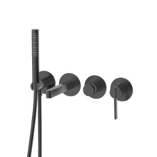 Смеситель для ванны настенный 4 отверстия DQ Bonn графит (DA1704806)