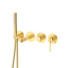 Смеситель для ванны настенный 4 отверстия DQ Bonn мат.золото (DA1704807)