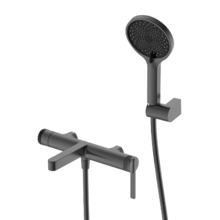 Смеситель для ванны с душем DQ Bonn короткий излив графит (DA1703206)