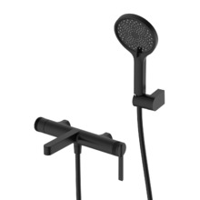 Смеситель для ванны с душем DQ Bonn короткий излив черный (DA1703205)