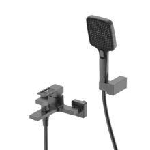 Смеситель для ванны с душем DQ Dortmund короткий излив графит (DA1713206)