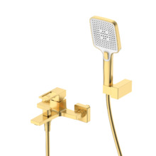 Смеситель для ванны с душем DQ Dortmund короткий излив мат.золото (DA1713207)