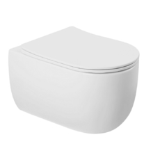 Унитаз ABBER Bequem AC1104TN подвесной белый, безободковый, смыв торнадо