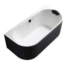 Ванна из искусственного камня ABBER Leipzig AM9916BW черно-белая матовая