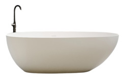 Ванна из искусственного камня ABBER Stein AS9611-1.6 белая матовая