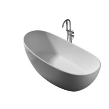 Ванна из искусственного камня ABBER Stein AS9615-1.8 белая матовая