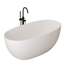 Ванна из искусственного камня ABBER Stein AS9624-1.5 белая матовая