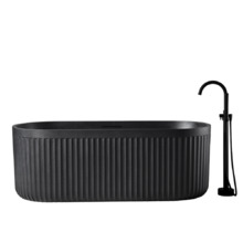 Ванна из искусственного камня ABBER Stuttgart AM9925B черная матовая