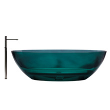 Прозрачная ванна ABBER Kristall AT9702Aquamarin бирюзовая