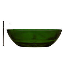 Прозрачная ванна ABBER Kristall AT9702Emerald зеленая
