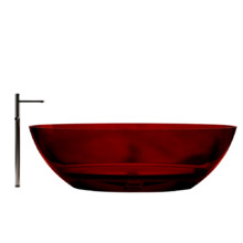 Прозрачная ванна ABBER Kristall AT9702Rubin красная