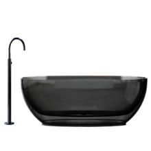 Прозрачная ванна ABBER Kristall AT9703Onyx черная