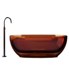 Прозрачная ванна ABBER Kristall AT9703Opal коричневая