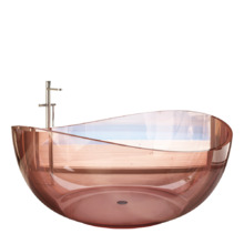 Прозрачная ванна ABBER Kristall AT9705Koralle розовая