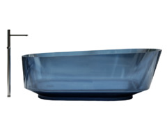 Прозрачная ванна ABBER Kristall AT9706Saphir синяя