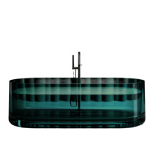 Прозрачная ванна ABBER Kristall AT9708Aquamarin бирюзовая