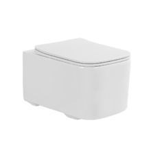 Унитаз Aquatek Квадро AQ1515T-00 подвесной цвет Белый с сиденьем Микролифт