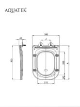 Сиденье для унитаза с крышкой быстросъемное с микролифтом Aquatek Лугано AQ0202-00