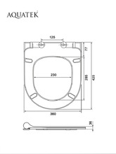 Сиденье для унитаза с крышкой быстросъемное с микролифтом Aquatek Мия AQ0204-00