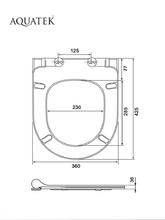 Сиденье для унитаза с крышкой быстросъемное с микролифтом Aquatek Мия AQ0204-MB