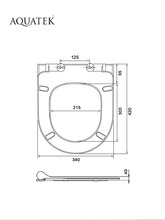 Сиденье для унитаза с крышкой быстросъемное с микролифтом Aquatek Либра AQ0505-00