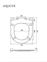 Сиденье для унитаза с крышкой быстросъемное с микролифтом Aquatek Альтаир AQ0198-00 белое