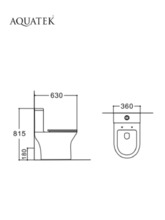 Унитаз-компакт напольный с бачком и сиденьем микролифт Aquatek Леон AQ2785T-00