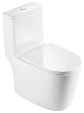 Унитаз-компакт напольный с бачком и сиденьем микролифт Aquatek Поларис AQ2817T-00 безободковый