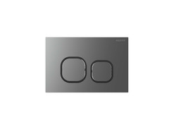 Кнопка смыва Aquatek KDI-0000060 оружейная сталь матовая, ободок хром