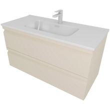 Тумба с раковиной Aquatek Вега 100 AQ77100-LC подвесная Капучино светлый