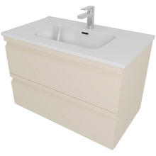 Тумба с раковиной Aquatek Вега 80 AQ77080-LC подвесная Капучино светлый