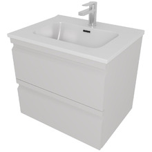 Тумба с раковиной Aquatek Вега 60 AQ77060-LG подвесная Серый туман