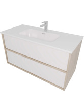 Тумба с раковиной Aquatek Либра 100 AQ66100-DO-MW белый матовый