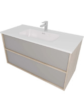 Тумба с раковиной Aquatek Либра 100 AQ66100-DO-LG серый туман