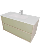 Тумба с раковиной Aquatek Либра 100 AQ66100-DO-GS шалфей зеленый