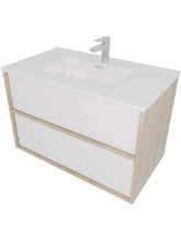 Тумба с раковиной Aquatek Либра 80 AQ66080-DO-MW белый матовый