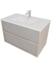 Тумба с раковиной Aquatek Либра 80 AQ66080-DO-LG серый туман