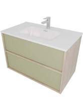 Тумба с раковиной Aquatek Либра 80 AQ66080-DO-GS шалфей зеленый