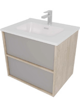 Тумба с раковиной Aquatek Либра 60 AQ66060-DO-LG серый туман