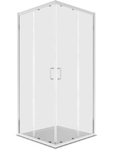 Душевой уголок Aquatek 90 профиль хром, стекло прозрачное AQ.KV.090.1CH