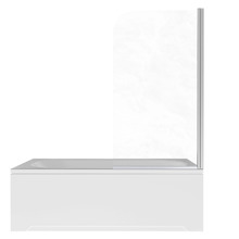 Шторка на ванну Aquatek 80х150 AQ.BSRC.080.1CH профиль Хром стекло прозрачное