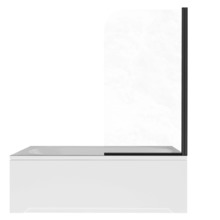 Шторка на ванну Aquatek 80х150 AQ.BSRC.080.1BL профиль Черный матовый стекло прозрачное