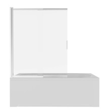 Шторка на ванну Aquatek 100х150 AQ.BSS.100.1CH профиль Хром стекло прозрачное