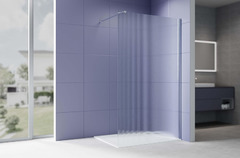 Душевая перегородка Aquatek Walk In 120 AQ.WI.120.2CH профиль Хром стекло рифленое