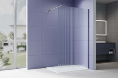 Душевая перегородка Aquatek Walk In 120 AQ.WI.120.2GM профиль Оружейная сталь стекло рифленое